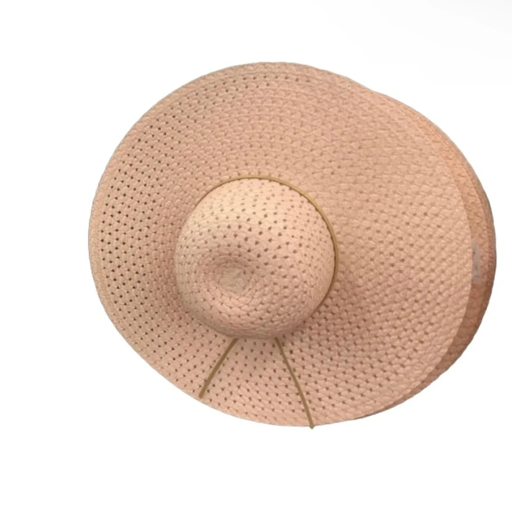 NWT pink blush floppy straw hat